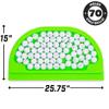 GoSports All-Weather Golf Ball Tray - 70 Ball Capacity - Compatible with All Hitting Mats - Green view 3