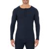 Fruit of The Loom Men's 2-Pack Recycled Waffle Thermal Underwear Henley Top, Black/Navy, 3X-Large view 3