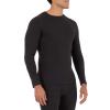 Fruit of the Loom Men's Recycled Waffle Thermal Underwear Crew Top (1 and 2 Packs), Black, 3X view 4