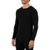 Fruit of The Loom Men's Recycled Waffle Thermal Underwear Henley Top, Black, X-Large view 4