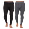 Fruit of The Loom Men's 2-Pack Recycled Waffle Thermal Underwear Bottom, Black/Greystone Heather, 4X-Large view 1