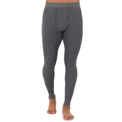 Fruit of The Loom Men's Recycled Waffle Thermal Underwear Bottom, Greystone Heather, 4X-Large