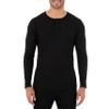 Fruit of The Loom Men's Recycled Waffle Thermal Underwear Henley Top, Black, 5X-Large