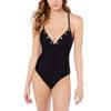 Hula Honey Women's Festival Dream Embellished One-Piece Swimsuit (XS, Black) view 1