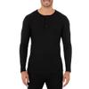 Fruit of The Loom Men's 2-Pack Recycled Waffle Thermal Underwear Henley Top, Black/Navy, Small view 2
