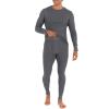 Fruit of The Loom Men's Recycled Waffle Thermal Underwear Set (Top and Bottom), Greystone Heather, X-Large view 1