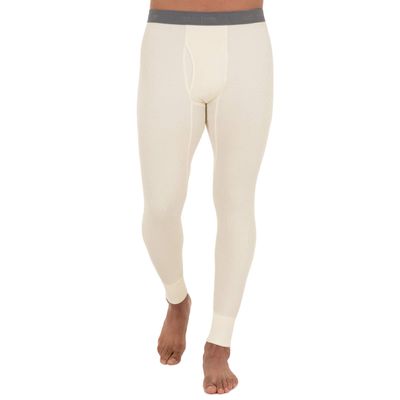 Fruit of The Loom Men's Recycled Waffle Thermal Underwear Bottom, Natural, Large