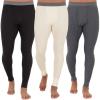 Fruit of The Loom Men's 3-Pack Recycled Waffle Thermal Underwear Bottom, Black/Greystone Heather/Natural, 5X-Large view 1