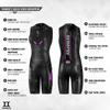 Synergy Endorphin Women's Quick John Neoprene Triathlon Wetsuit (Black/Pink, P2) view 3