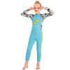 Kids Girls Boys Wetsuit Full Body Neoprene Thermal Swimsuit 2.5MM for Toddler Youth Children Teen, Long Sleeve Child Scuba Diving Surf Suit One Piece Sun Protection for Water Sports (Blue, S) view 1