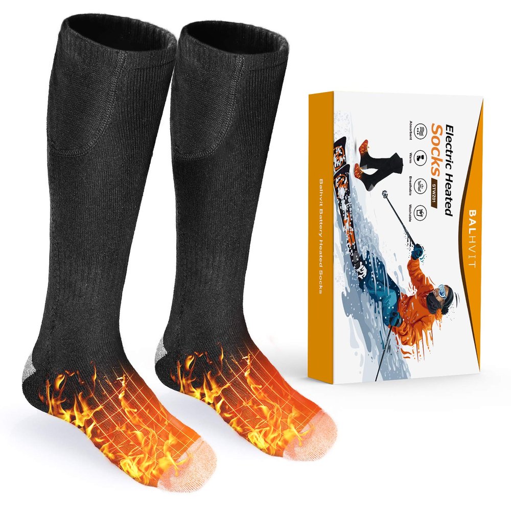 Balhvit Heated Socks for Men Women-Rechargeable Electric Socks