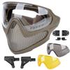 ATAIRSOFT 2 Modes Airsoft Mask Full Face Tactical Safety Protective Mask Anti-Fog Goggles Set with 3 Interchangable Lens (Coyote Brown) view 1