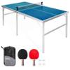 GoSports 6 ft x 3 ft Mid-Size Table Tennis Game Set - Indoor/Outdoor Portable Table Tennis Game with Net, 2 Table Tennis Paddles and 4 Balls view 1