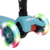 ChromeWheels Foldable Scooters for Kids, Deluxe Kick Scooter 4 Adjustable Height 132lbs Weight Limit 3 Wheel, Lean to Steer LED Light Up Wheels, Best Gifts for Girls Boys Age 3-12 Year Old, Aqua view 3