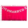 MYMM 9FT(108 * 31 in) Rose Red Tulle Tutu Table Skirt, Wedding Bridesmaid, Baby Party Skirt, Rectangle Or Round Decorative Table Decoration, Fashion Deluxe Romantic Birthday Party Shower view 2