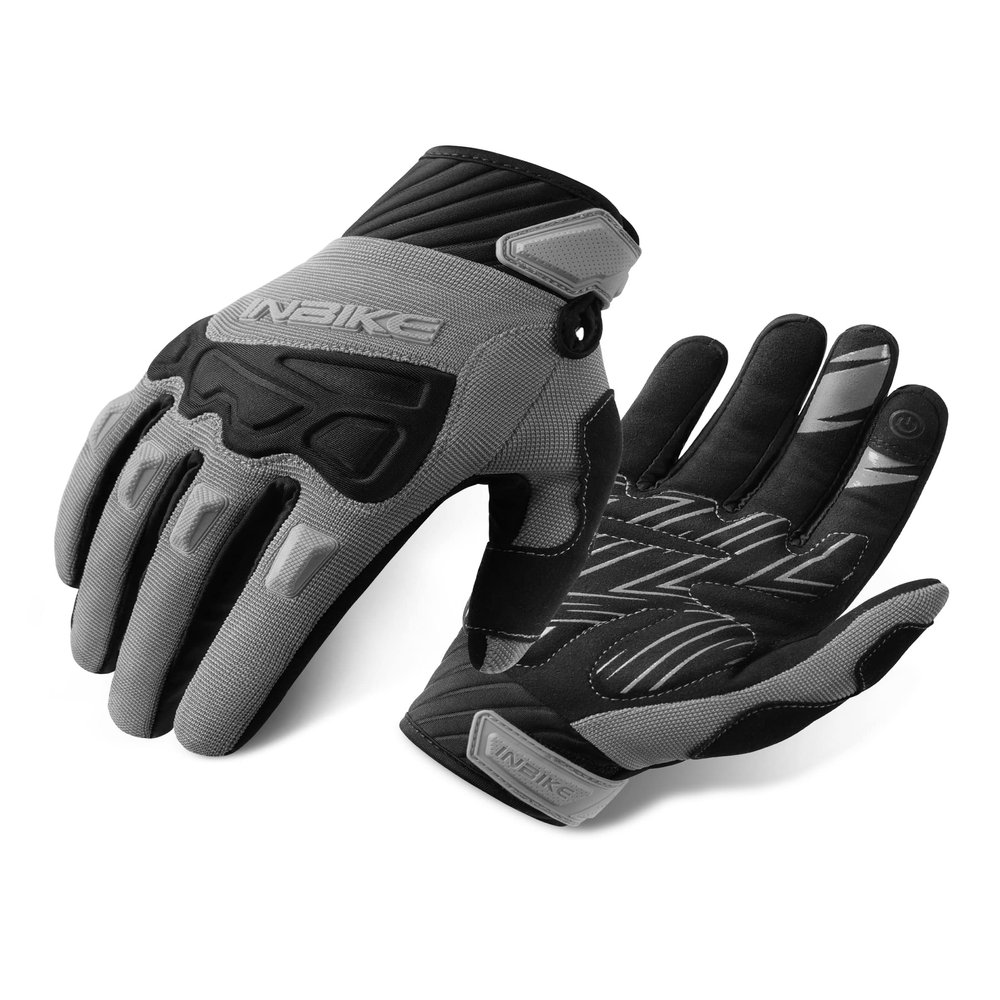 INBIKE Mountain Bike Gloves for Men Knuckle Guard Padded Men's Cycling Gloves Breathable for MTB Motocross Racing Dirtbike