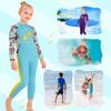 Kids Girls Boys Wetsuit Full Body Neoprene Thermal Swimsuit 2.5MM for Toddler Youth Children Teen, Long Sleeve Child Scuba Diving Surf Suit One Piece Sun Protection for Water Sports (Blue, XXL) view 2
