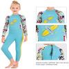 Kids Girls Boys Wetsuit Full Body Neoprene Thermal Swimsuit 2.5MM for Toddler Youth Children Teen, Long Sleeve Child Scuba Diving Surf Suit One Piece Sun Protection for Water Sports (Blue, XXL) view 3