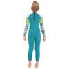 Kids Girls Boys Wetsuit Full Body Neoprene Thermal Swimsuit 2.5MM for Toddler Youth Children Teen, Long Sleeve Child Scuba Diving Surf Suit One Piece Sun Protection for Water Sports (Girl Green, XL) view 4
