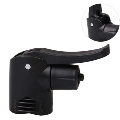 3PCS Replacement Double Pump Head Air Pump Double Head Nozzle Inflator Adapter Valve for Bike Camping (Black)