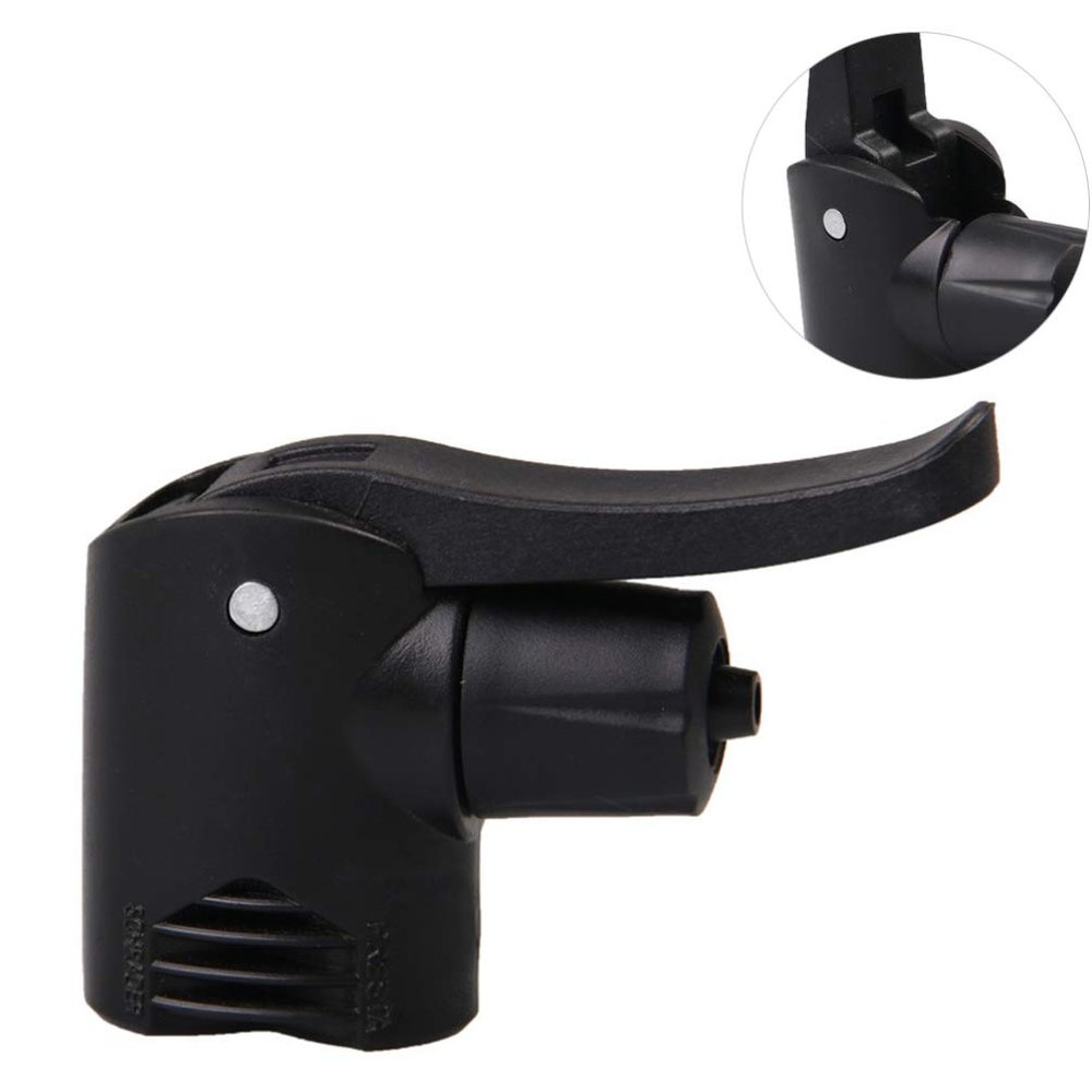 3PCS Replacement Double Pump Head Air Pump Double Head Nozzle Inflator Adapter Valve for Bike Camping (Black)