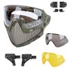 ATAIRSOFT 2 Modes Airsoft Mask Full Face Tactical Safety Protective Mask Anti-Fog Goggles Set with 3 Interchangable Lens (Camouflage) view 1