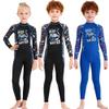 Full Body Kids Swimsuit One Piece Rash Guard Long Sleeve Wetsuit Skin for Girls Boys Children, Sunsuit Swimwear UPF 50+ UV Sun Protection Quick Dry for Beach Water Sports (Boy Blue, XXL) view 4