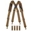 MELOTOUGH Police Duty Belt Suspenders Tactical Suspenders Law Enforcement Belt Harness with Belt Loop 4 pc, Khaki Color view 1