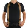 MELOTOUGH Police Duty Belt Suspenders Tactical Suspenders Law Enforcement Belt Harness with Belt Loop 4 pc, Khaki Color view 4