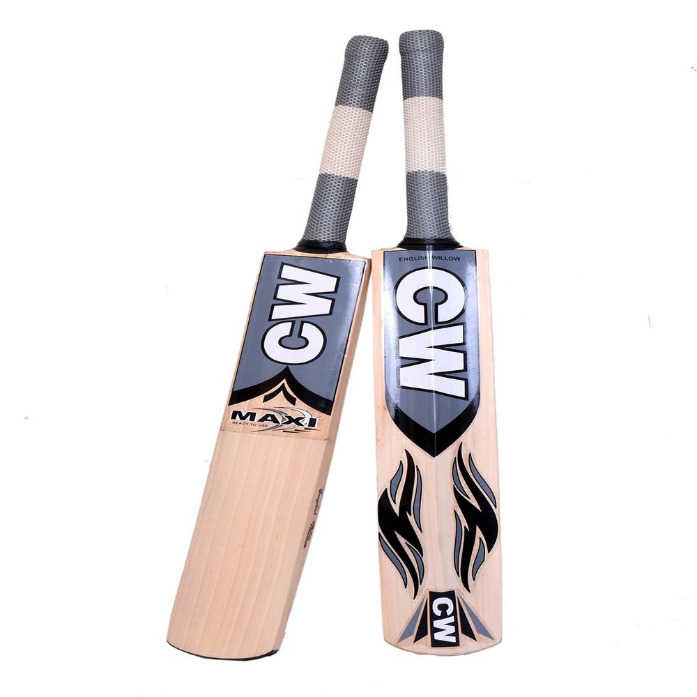 CW Maxi English Willow Cricket Bat Full Size SH Premium Quality Top Grade Thick Edges 40mm - 44mm Genuine English Willow Bat Leather Ball Bat Adult - Men Size