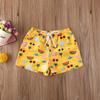 Toddler Baby Boys Swim Shorts Coconut Tree and Leaves Print Swimming Trunk Kids Boy Waves Swimwear (Yellow Beach, 1-2T) view 4