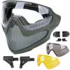 ATAIRSOFT 2 Modes Airsoft Mask Full Face Tactical Safety Protective Mask Anti-Fog Goggles Set with 3 Interchangable Lens (OD Green) view 1