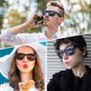 Joopin Trendy Square Sunglasses Polarized UV Protection Shades for Men Women Retro Sun Glasses (Tortoise Brown + Black) view 2
