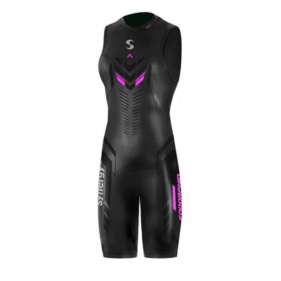 Synergy Endorphin Women's Quick John Neoprene Triathlon Wetsuit (Black/Pink, WX)