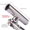 ITYAGUY 316 Stainless Steel Fishing Rod Holder Mirror Polish Marine Adjustable Fishing Rod Holder Boat Hardware for 7/8'' to 1'' Rails 2 pcs view 3
