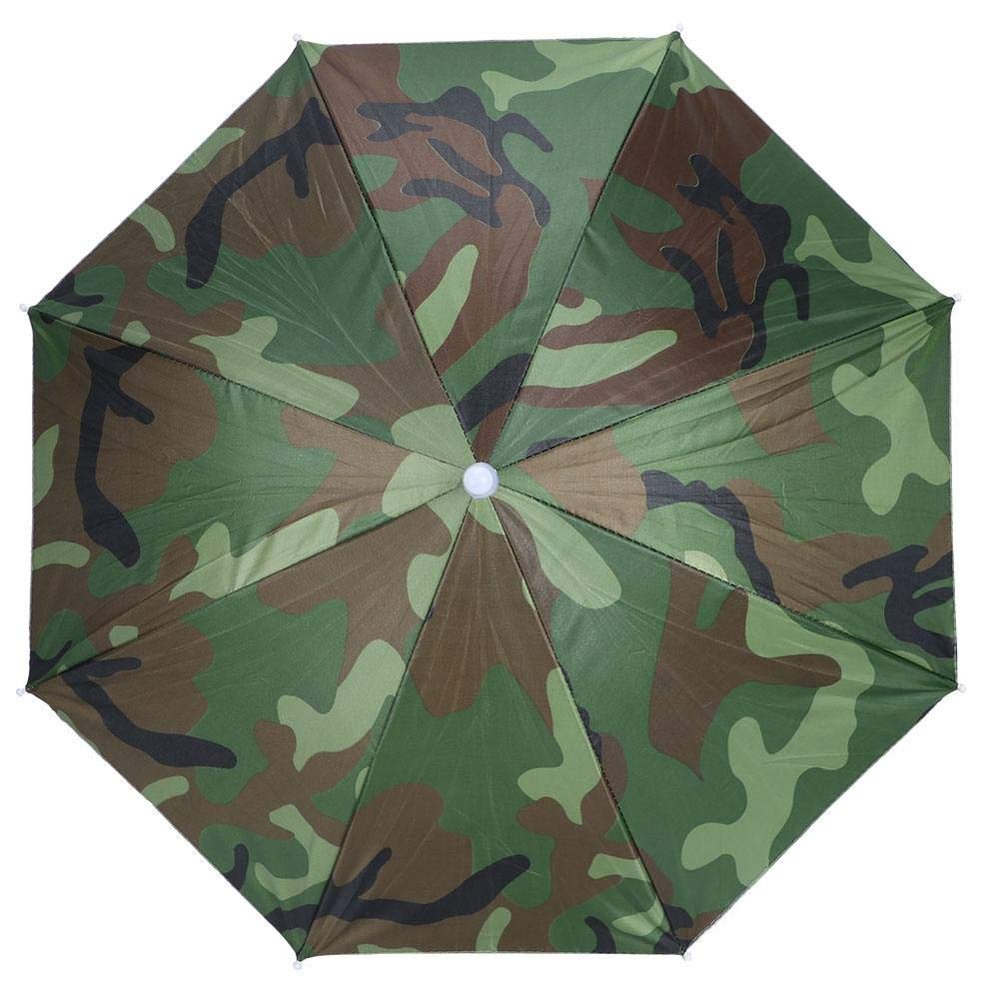 Fdit Camouflage Color Umbrella Hat Fishing Sun Hat Children&Adults for Outdoor Activity Hiking Fishing Camping Festival Party Use Headwear Umbrella