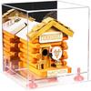Better Display Cases Versatile Acrylic Display Case - Medium Square Box with Mirror, Pink Risers and Clear Base 10" x 10" x 10" (V33) view 1