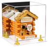 Better Display Cases Versatile Acrylic Display Case - Medium Square Box with Mirror, Yellow Risers and Clear Base 10" x 10" x 10" (V33) view 1