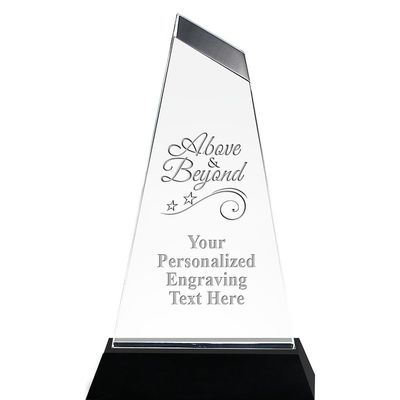 Crown Awards Above and Beyond Personalized Corporate Award, 8" H Recognition Engraved Emperor Acrylic Trophy