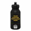 DISCOUNT PROMOS Custom 20 oz. Water Bottles with Push Cap Set of 50, Personalized Bulk Pack - Perfect for Gym, Hiking, Camping, Outdoor Sports - Black view 1