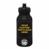 DISCOUNT PROMOS Custom 20 oz. Water Bottles with Push Cap Set of 10, Personalized Bulk Pack - Perfect for Gym, Hiking, Camping, Outdoor Sports - Black view 1