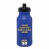 DISCOUNT PROMOS Custom 20 oz. Water Bottles with Push Cap Set of 50, Personalized Bulk Pack - Perfect for Gym, Hiking, Camping, Outdoor Sports - Reflex Blue view 1