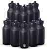DISCOUNT PROMOS 20 oz. Water Bottles with Push Cap Set of 10, Bulk Pack - Perfect for Gym, Hiking, Camping, Outdoor Sports - Black view 1