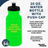 DISCOUNT PROMOS Custom 20 oz. Water Bottles with Push Cap Set of 50, Personalized Bulk Pack - Perfect for Gym, Hiking, Camping, Outdoor Sports - Neon Green view 3