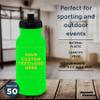 DISCOUNT PROMOS Custom 20 oz. Water Bottles with Push Cap Set of 50, Personalized Bulk Pack - Perfect for Gym, Hiking, Camping, Outdoor Sports - Neon Green view 4