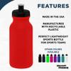 DISCOUNT PROMOS 20 oz. Water Bottles with Push Cap Set of 10, Bulk Pack - Perfect for Gym, Hiking, Camping, Outdoor Sports - Red view 2