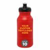 DISCOUNT PROMOS Custom 20 oz. Water Bottles with Push Cap Set of 10, Personalized Bulk Pack - Perfect for Gym, Hiking, Camping, Outdoor Sports - Red view 1