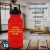 DISCOUNT PROMOS Custom 20 oz. Water Bottles with Push Cap Set of 10, Personalized Bulk Pack - Perfect for Gym, Hiking, Camping, Outdoor Sports - Red view 4