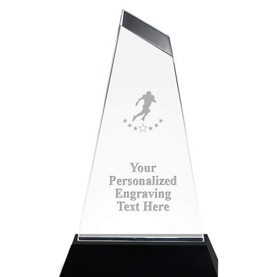 8" Emperor Football Player Acrylic Award, Custom Engraved Football Player Trophy, Engraving Included, Prime