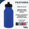 DISCOUNT PROMOS 20 oz. Water Bottles with Push Cap Set of 10, Bulk Pack - Perfect for Gym, Hiking, Camping, Outdoor Sports - Reflex Blue view 2